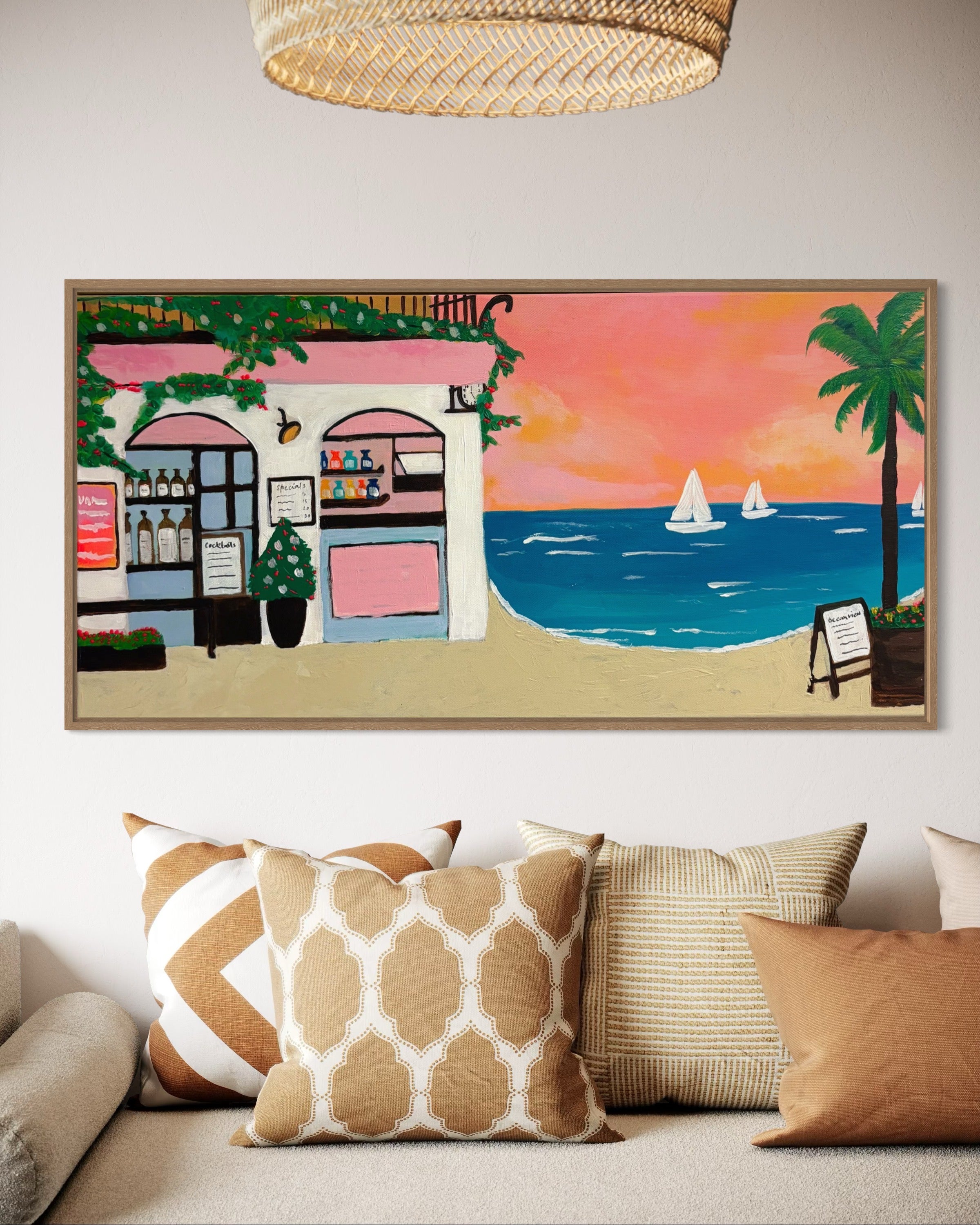 The Pink Café — Original Painting